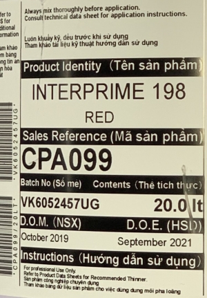 Sơn chống gỉ Interprime 198 - CPA099 màu đỏ