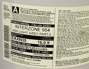 Sơn chống gỉ epoxy modified Interzone 954 - EAXN35/A - ghi - dùng cho công nghiệp nặng, chịu nước biển, ống chôn đất