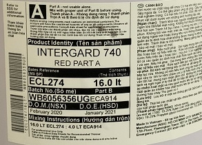 Sơn phủ epoxy Intergard 740 - ECL274/A - đỏ 